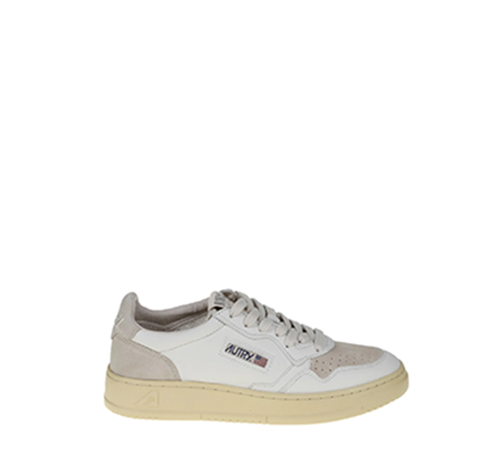 Autry 01 Low Suede White Sand