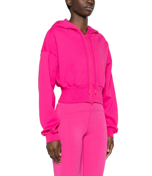 Adidas X Stella McCartney CRO HOODIE Fuxia Crop Hoodie