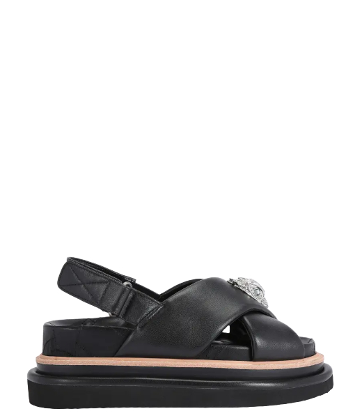 Orson Cross Strap  black Sandal