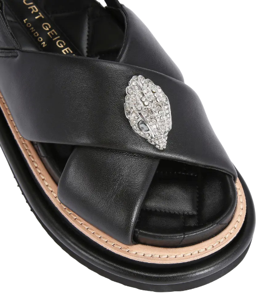 Orson Cross Strap  black Sandal
