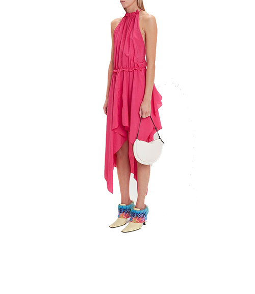 Asymmetric Halterneck Dress