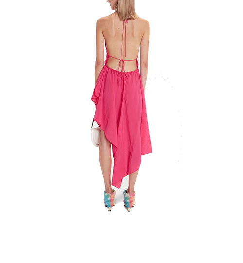 Asymmetric Halterneck Dress