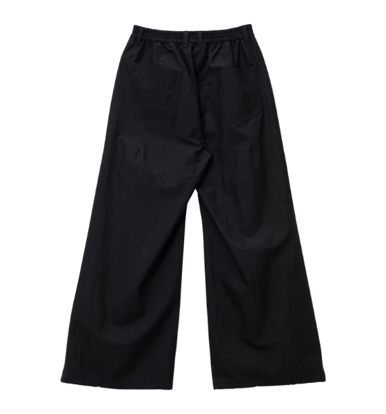 Black Bias Drape Flare Pants