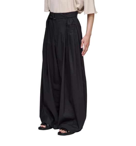 Black Edgefold Volume Pants