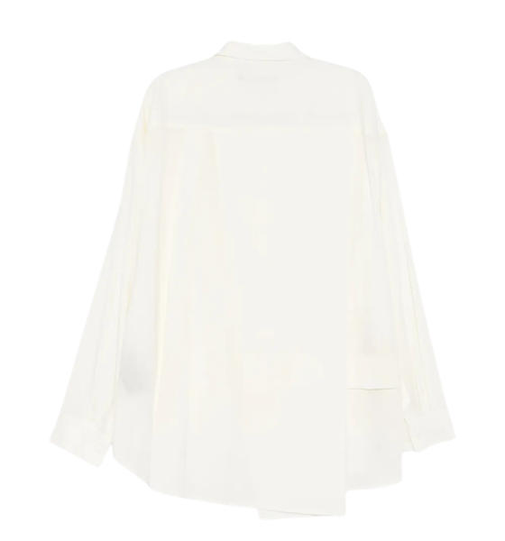 White Bias Drape Shirt