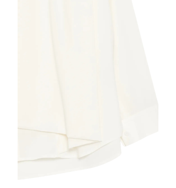 White Bias Drape Shirt