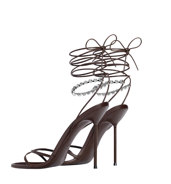 Ebano/Grey Diamond Lidia Lace Up Sandal