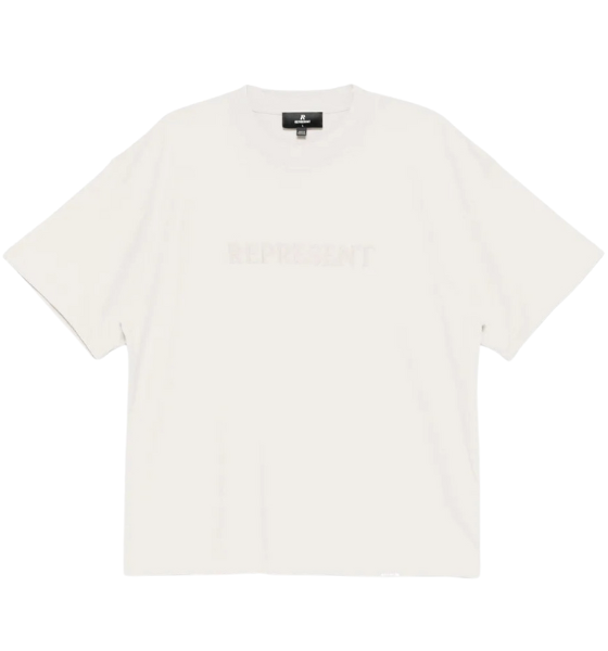 Concrete Embroidered Cotton Serif Logo T-shirt