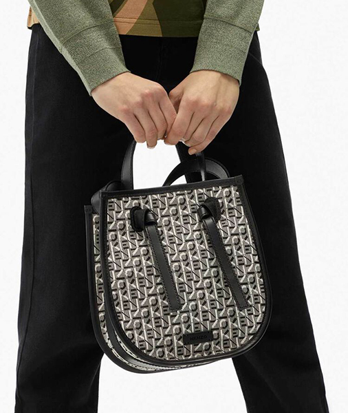 Logo Grey Bucket Bag