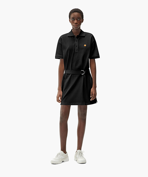 Tiger Crest Polo Black Dress