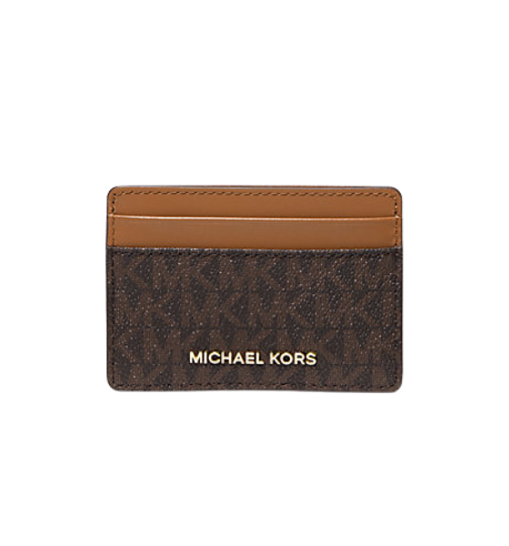 Logo Card Case Brown