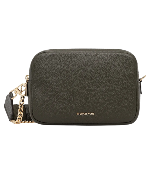 Black Leather Bryant Md Doublezip Chain Camera Xbody Bag