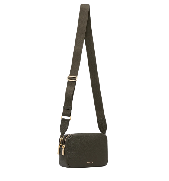 Black Leather Bryant Md Doublezip Chain Camera Xbody Bag