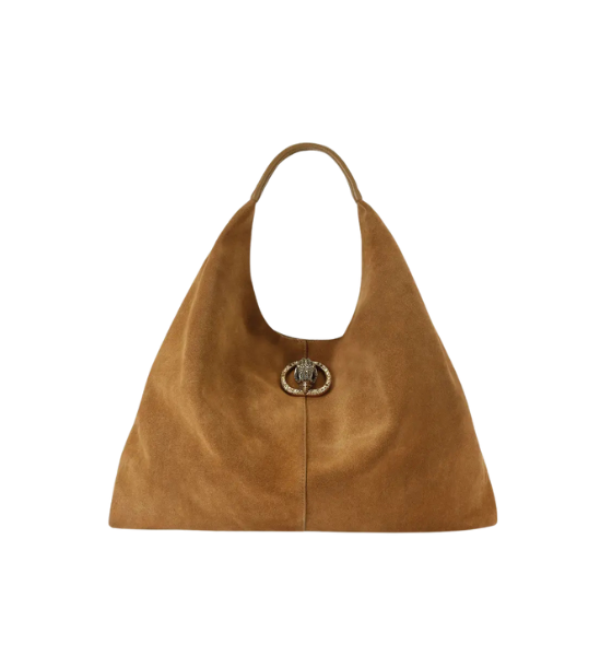 Tan Suede Chelsea Large Slouch Hobo Bag