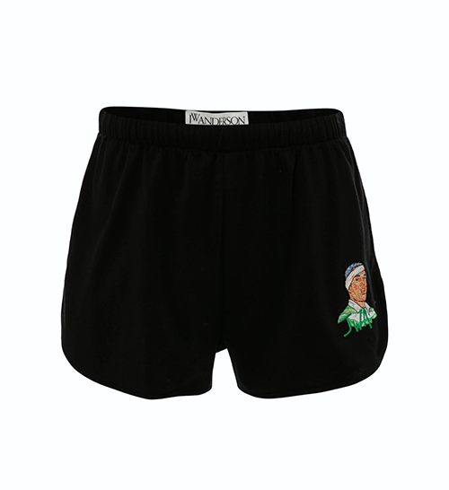 Embroidered Rugby Face Running Shorts