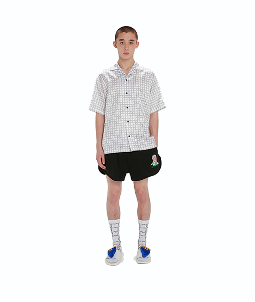 Embroidered Rugby Face Running Shorts