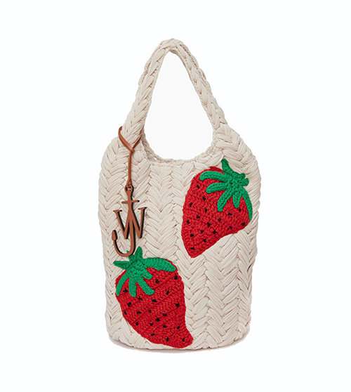 Strawberry Knitted Shopper Bag
