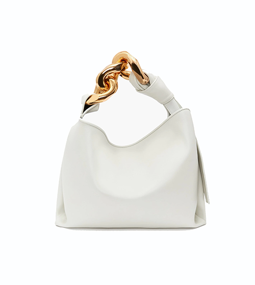 Small Cream Chain Hobo Bag