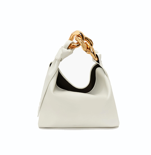 Small Cream Chain Hobo Bag