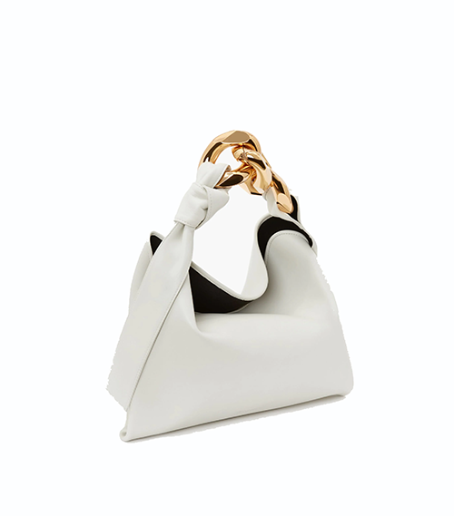 Small Cream Chain Hobo Bag
