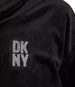 Strass Logo Black Velvet Jacket