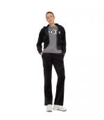 Strass Logo Black Velvet Active Pants
