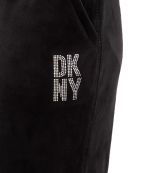 Strass Logo Black Velvet Active Pants
