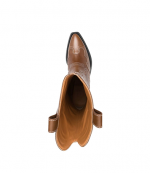 Mid Shaft Embroidered Tiger's Eye Western Boots