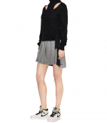 Brushed Alpaca Wrap Black Bloose
