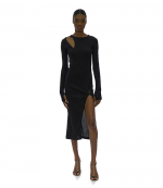 Base Double Rib Black Dress