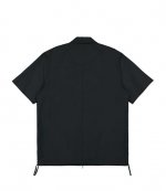 Zip Short Sleeve Black Shirt