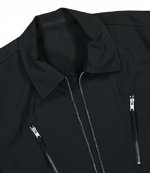 Zip Short Sleeve Black Shirt