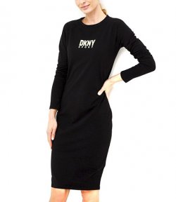 Green Logo Black Dress