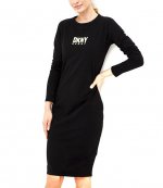 Green Logo Black Dress