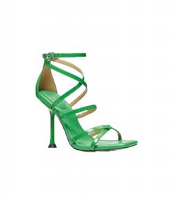 Imani Green Patent Leather Strappy Sandal