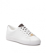 Keaton White Brown Logo Lace Up