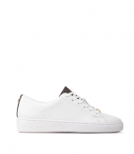 Keaton White Brown Logo Lace Up