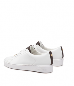 Keaton White Brown Logo Lace Up