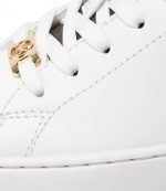 Keaton White Brown Logo Lace Up