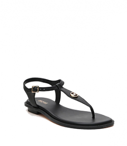Mallory Black Thong Sandal