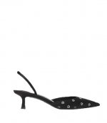 Delphine 65 Slingback Mule In Crystal Satin