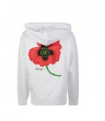Kenzo Poppy Zip Up White Sweatshirt