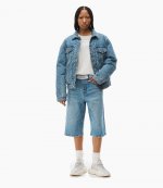 Logo Webbing Board Shorts In Vintage Blue Denim
