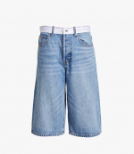 Logo Webbing Board Shorts In Vintage Blue Denim