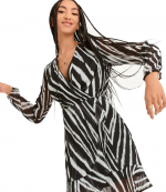 DKNY Black White Dress