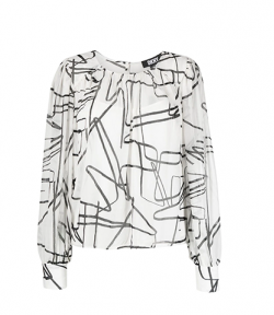 DKNY White Black Top