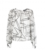 DKNY White Black Top