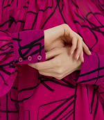 DKNY Fucsia Black Top