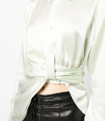 Threaded Placket Button Up Shirt