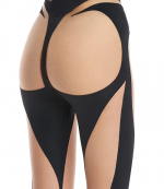 Black/Nude Sheer Rodeo Legging